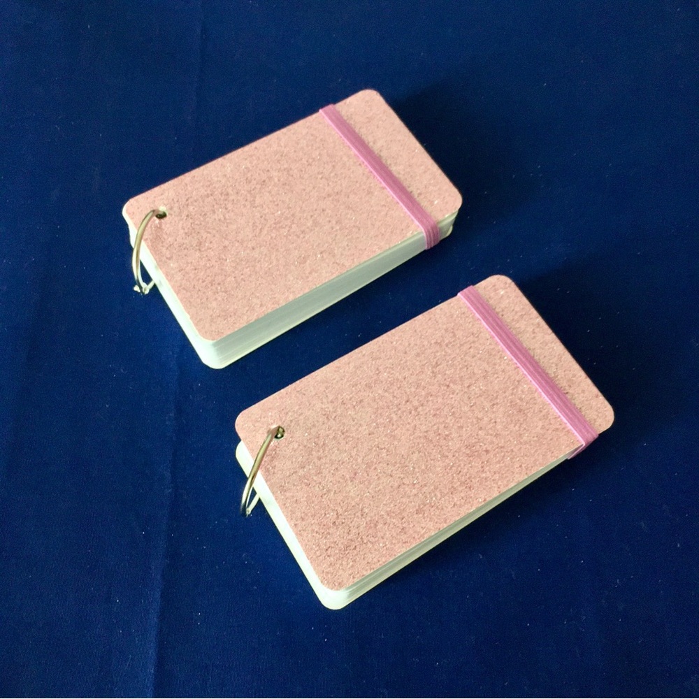 2 Pack Glitter Index Cards / Flashcards